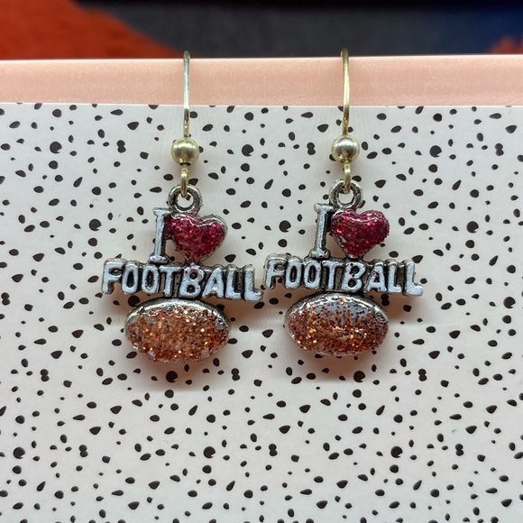 I love football earrings - Picture 2 of 3